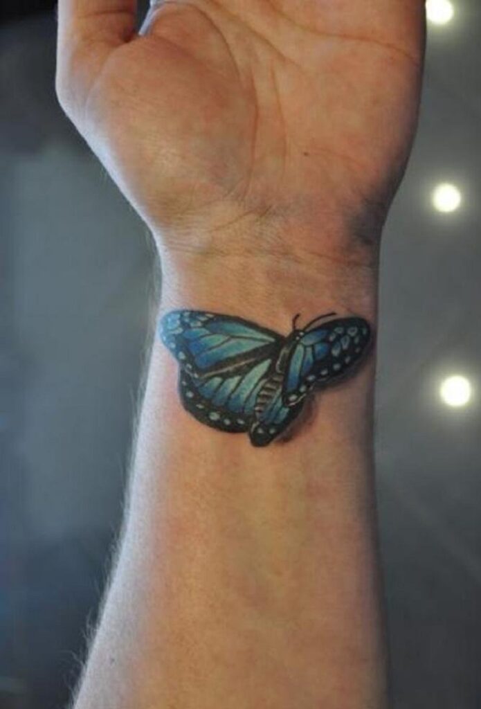 Butterfly Wrist Tattoos For Men