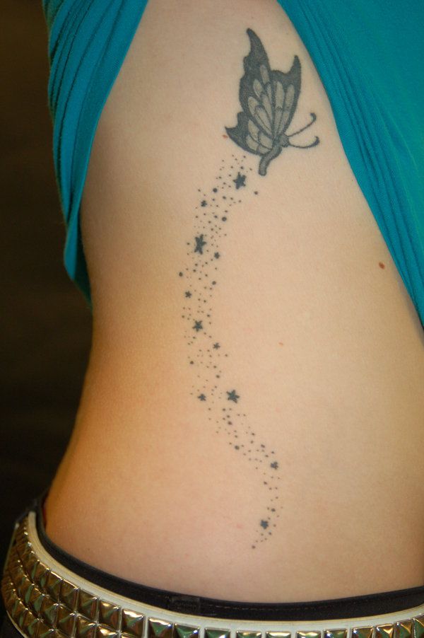 Butterfly and Star Tattoo