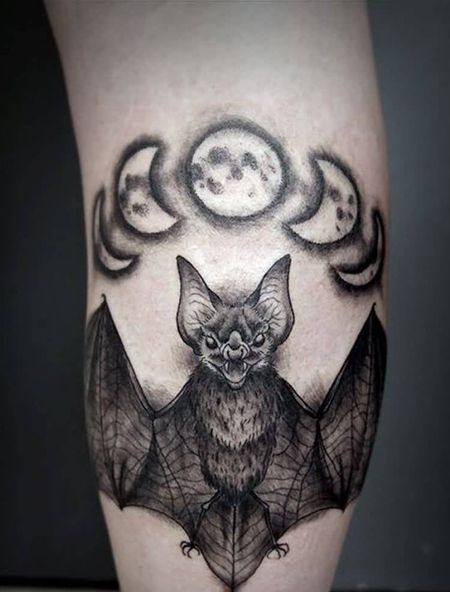 Calf Bat Tattoos