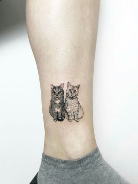 Cat Leg Tattoo