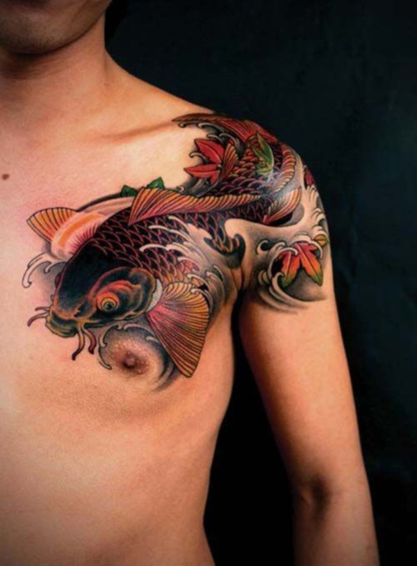 Chest Pisces Tattoo