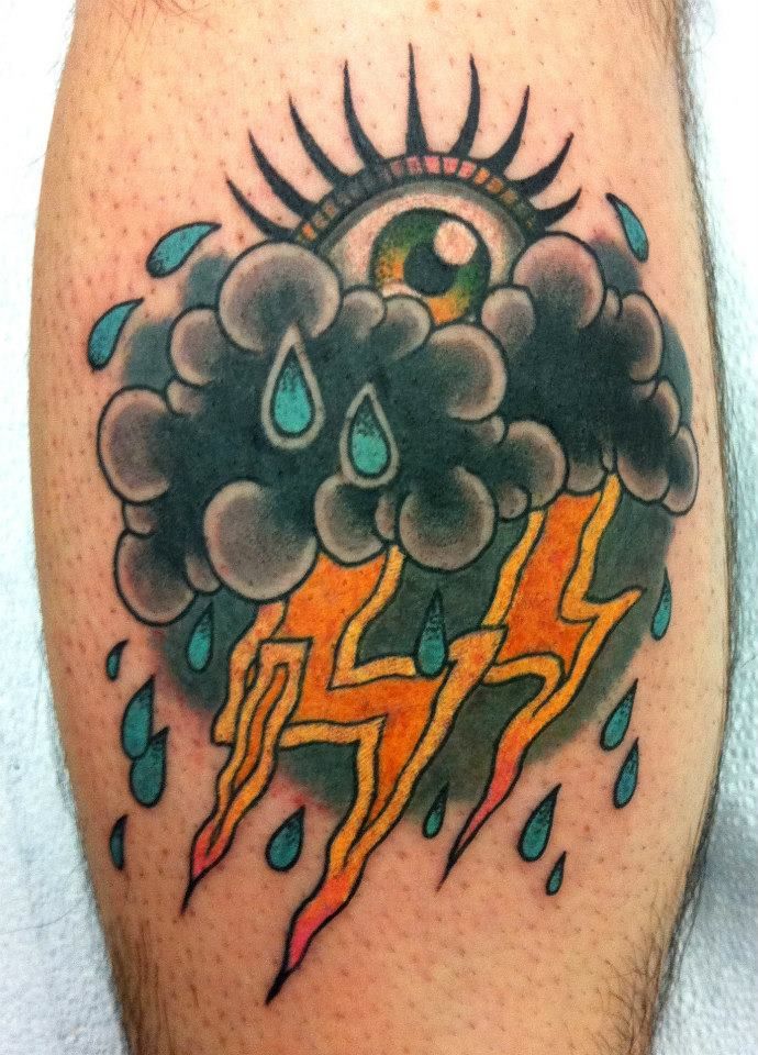 Cloud Lightning Tattoo