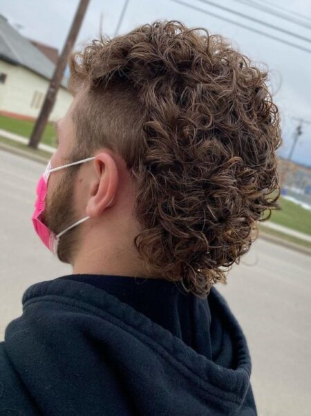 Curly Mullet Haircut