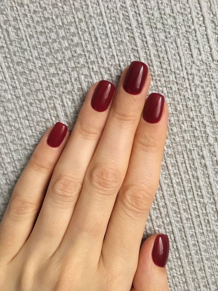 Dark Red Nails