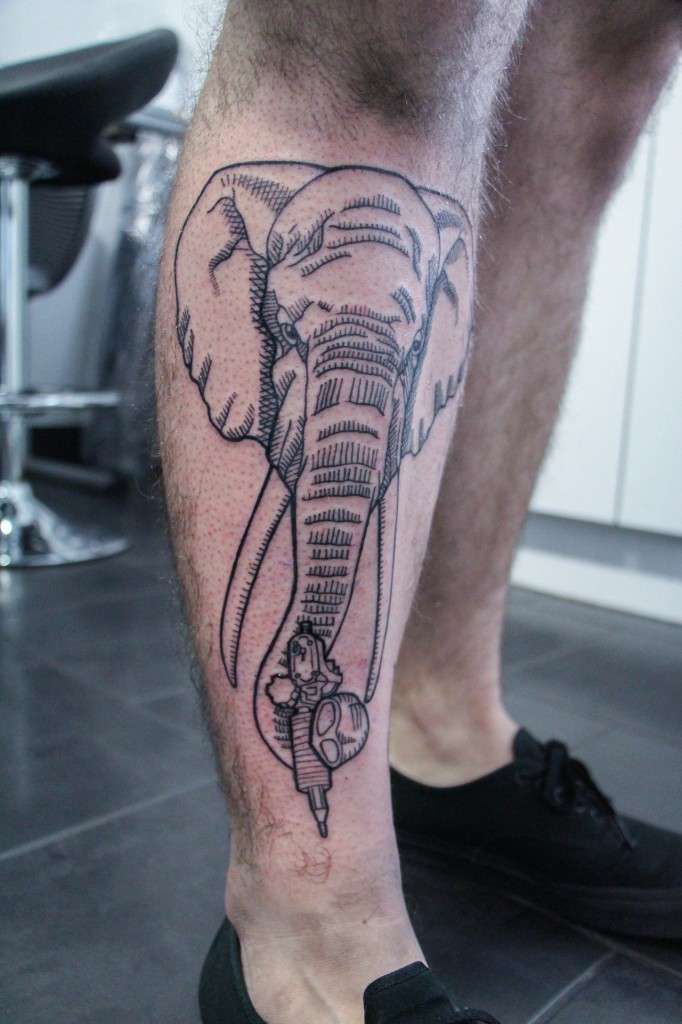 Elephant Leg Tattoo
