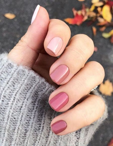 Fall Pink Nails