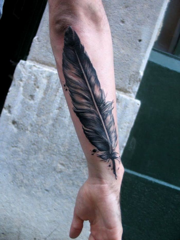 Feather Arm Tattoo