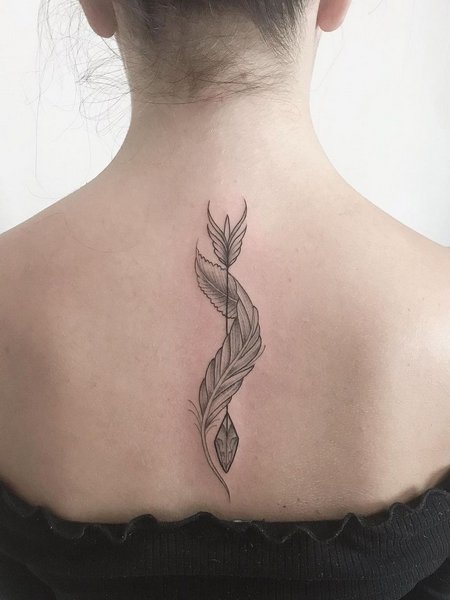 Feather Arrow Tattoo