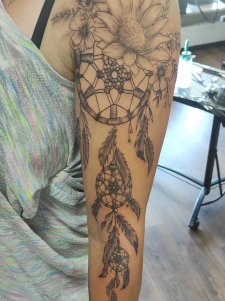 Feather Dreamcatcher Tattoo