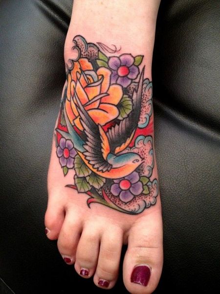 Foot Swallow Tattoo