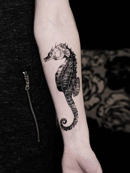 Forearm Seahorse Tattoo