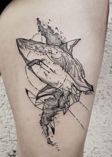 Geometric Shark Tattoos