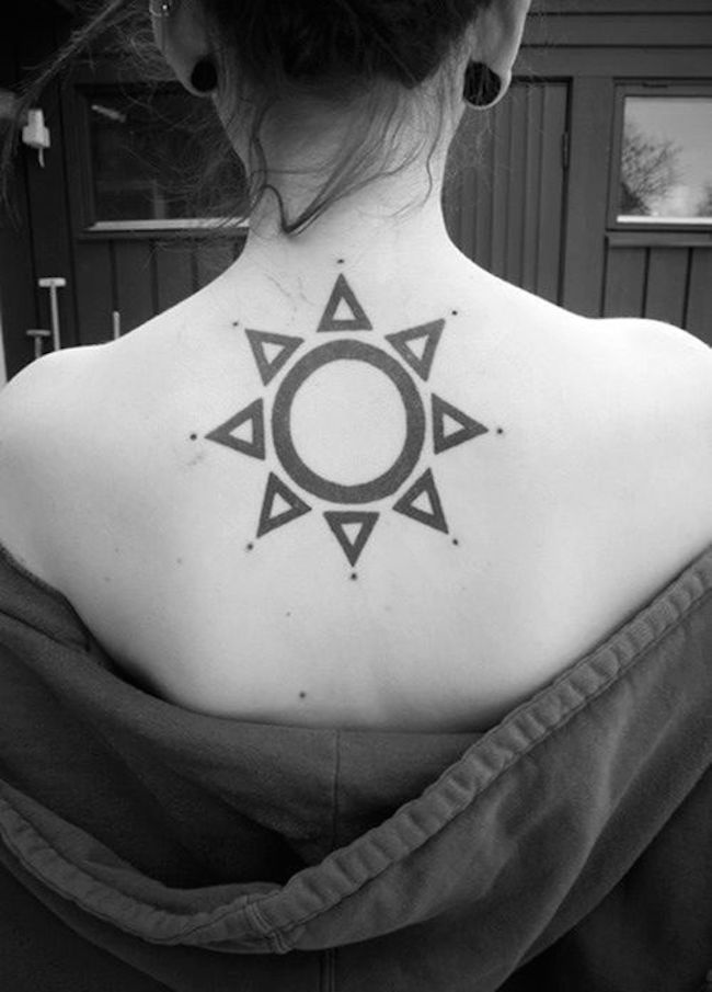 Geometric Sun Tattoos