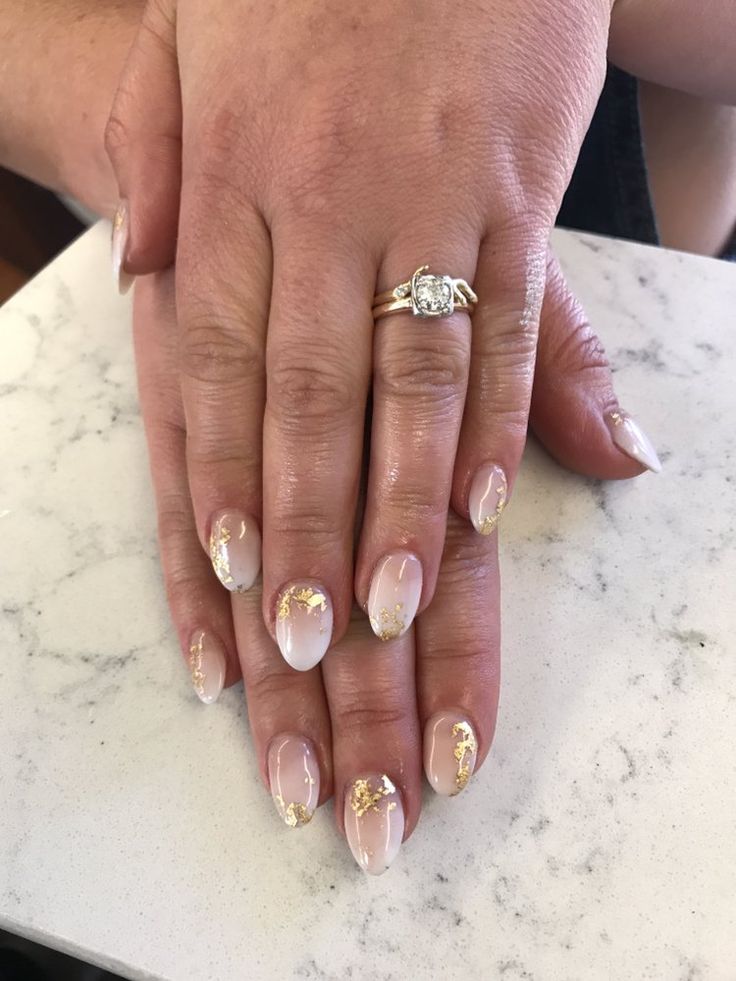 Gold Ombre Nails