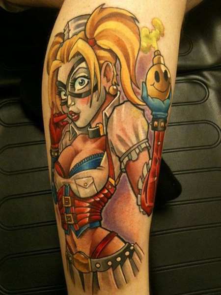 Harley Quinn Leg Tattoos