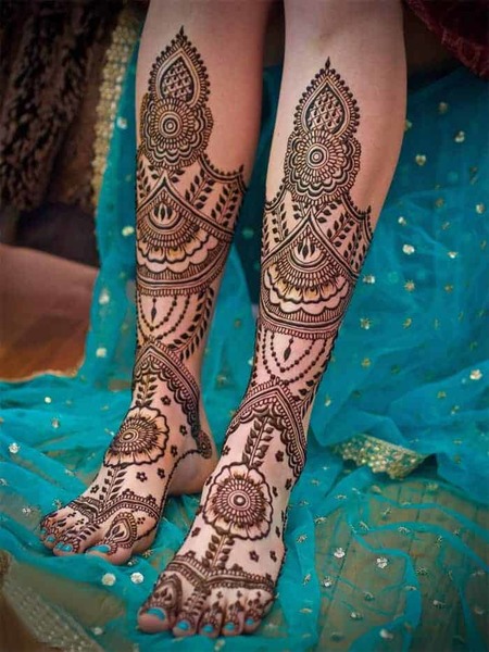 Henna Leg Tattoo