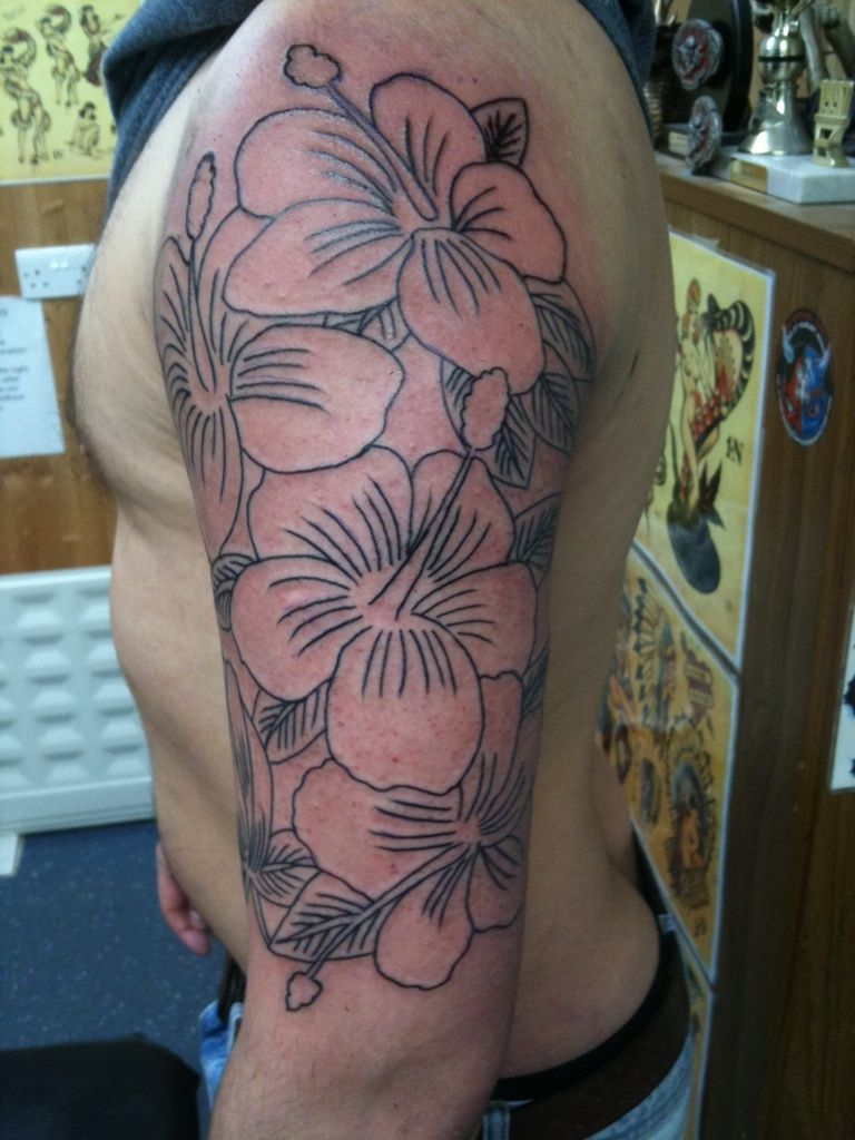 Hibiscus Tattoo Sleeve