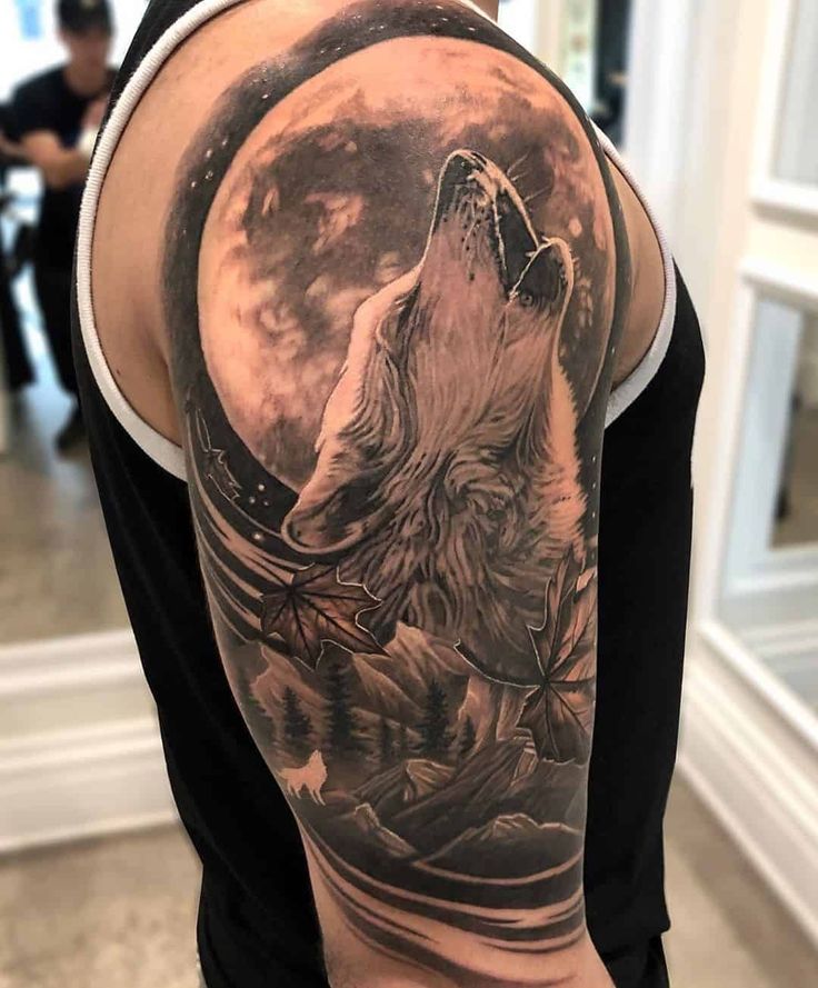 Howling Wolf Tattoo