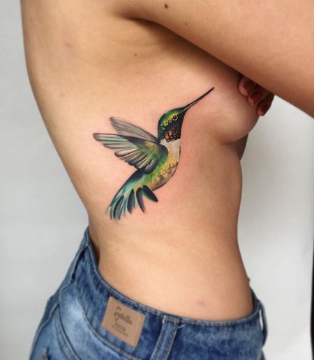 Hummingbird Side Tattoos