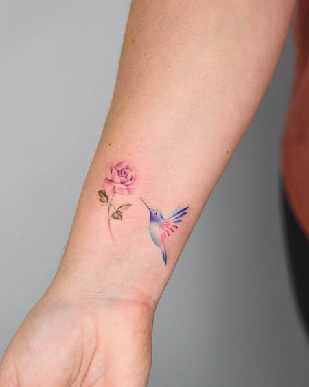 Hummingbird Wrist Tattoos