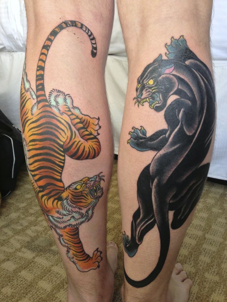 Jaguar Knee Tattoo