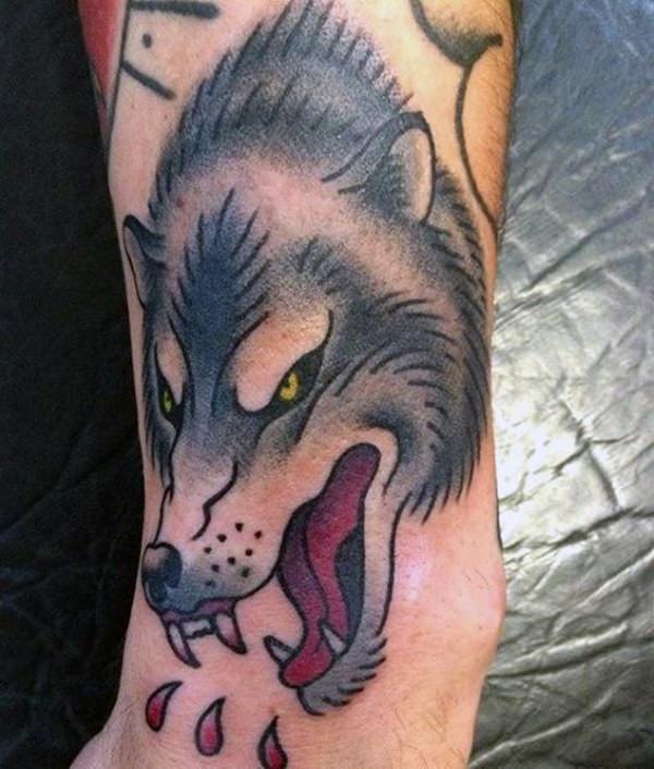 Japanese Wolf Tattoo