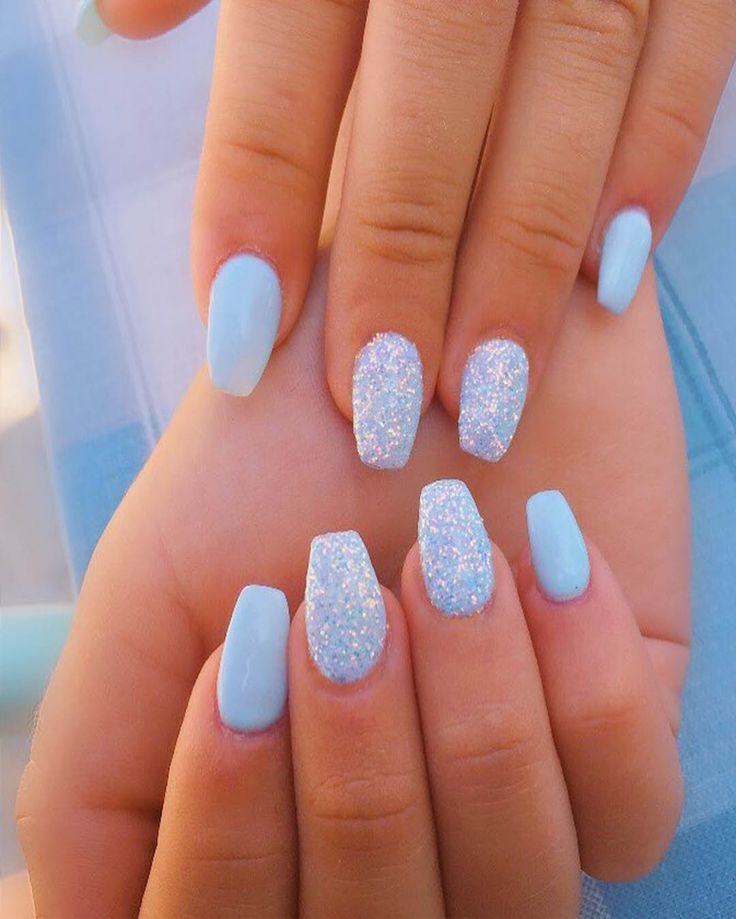 Light Blue Spring Nails