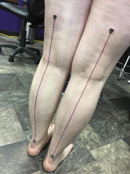 Line Leg Tattoo