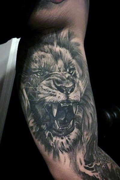 Lion Bicep Tattoos