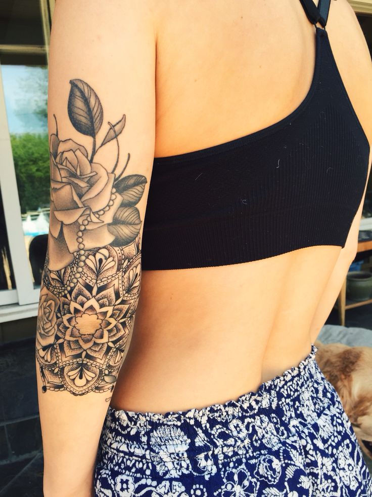 Mandala Elbow Tattoo