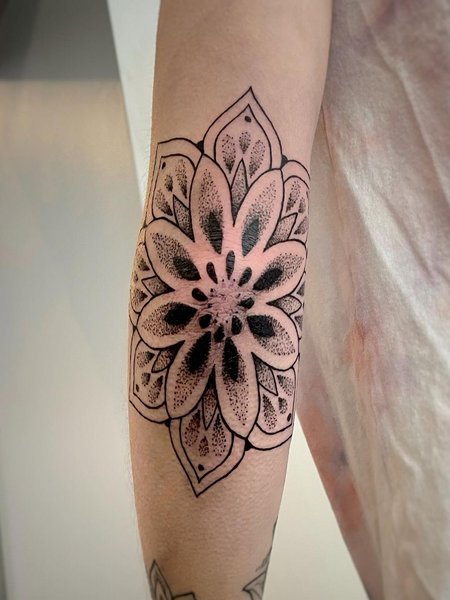 Mandala Tattoo Elbow