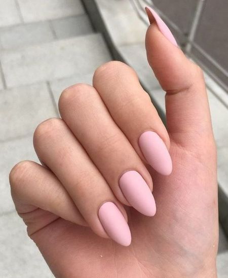 Matte Pink Nails