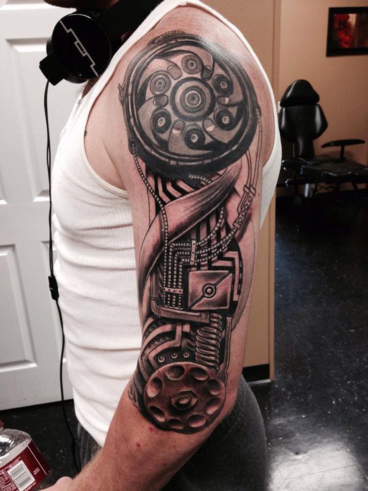 Mechanical Arm Tattoo