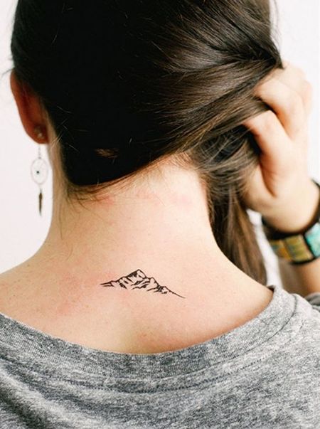 Minimalist Neck Tattoo