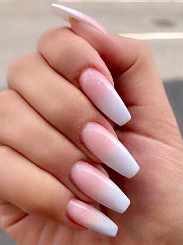 Ombre Coffin Nails