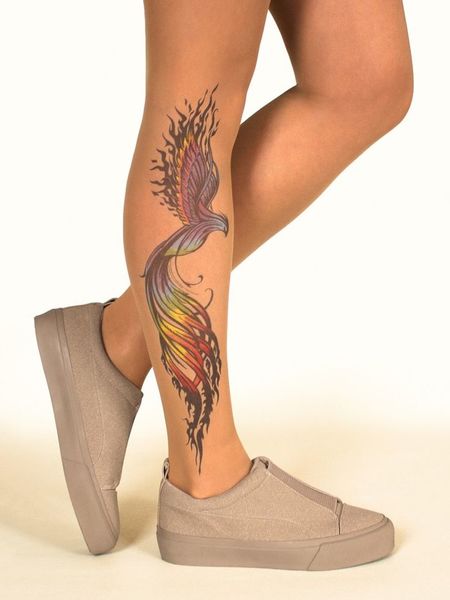 Phoenix Leg Tattoo