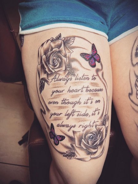Quote Rose Tattoo