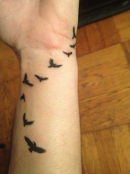 Raven Tattoo on Wrist