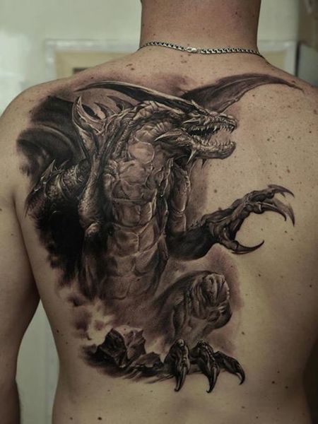 Realistic Dragon Tattoo