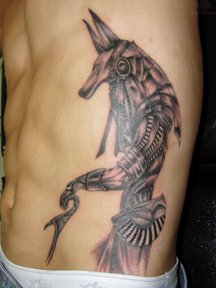 Rib Anubis Tattoo