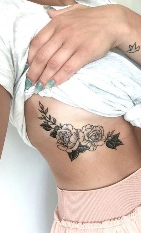 Rose Rib Tattoo