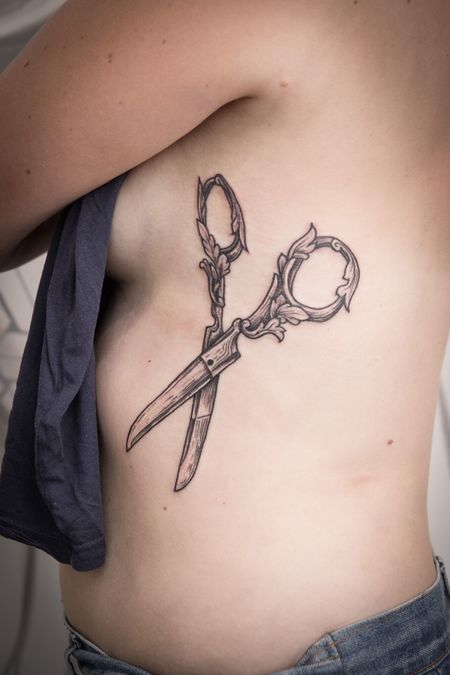 Scissors Rib Tattoos