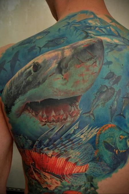Shark Back Tattoos