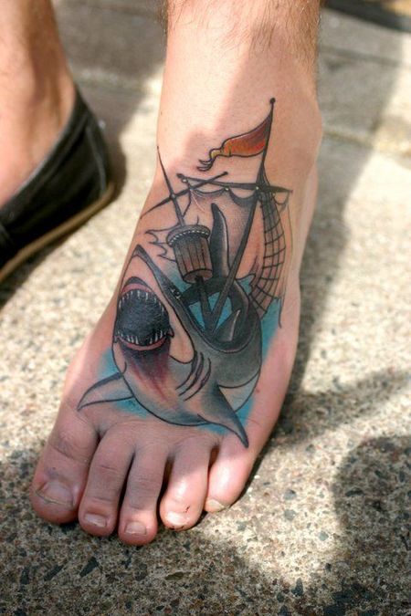 Shark Foot Tattoos