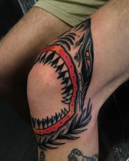 Shark Knee Tattoos