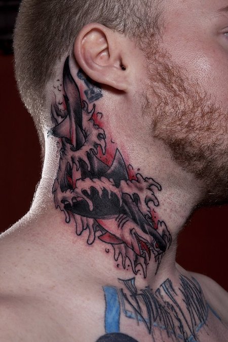 Shark Neck Tattoos