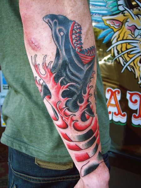 Shark Sleeve Tattoos