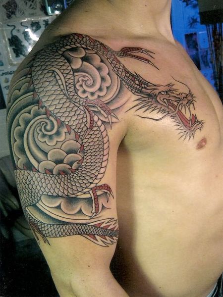 Shoulder Dragon Tattoo