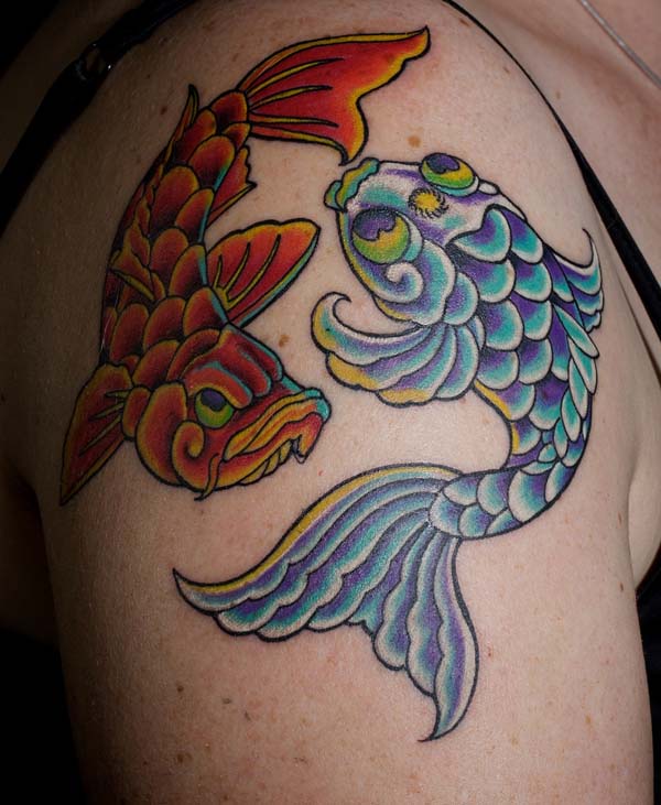 Shoulder Pisces Tattoo