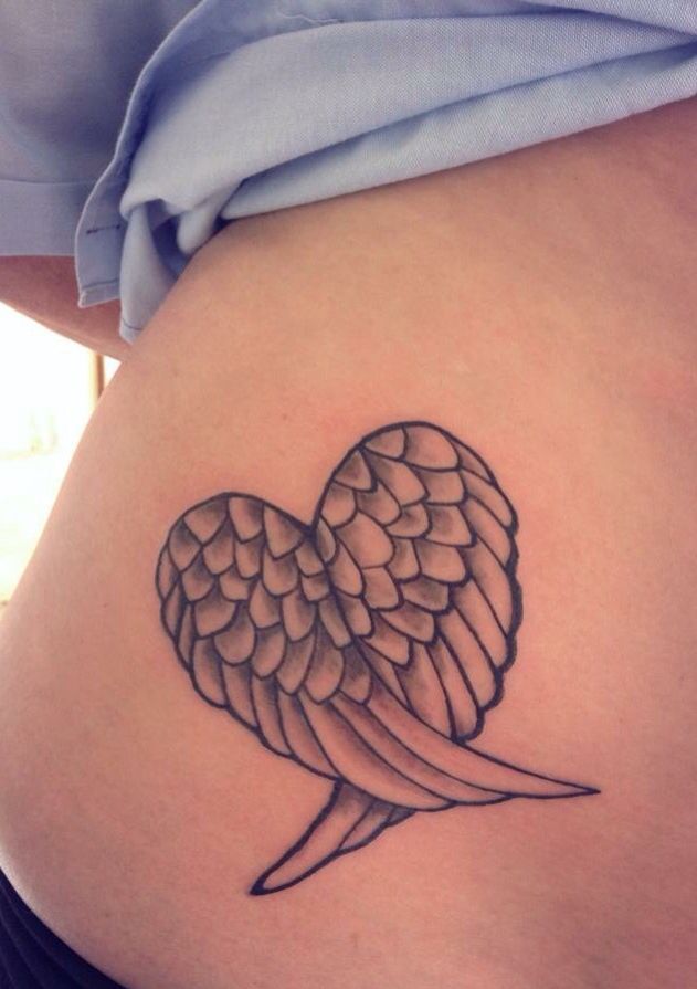 Simple Angel Wing Tattoo